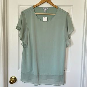 Calvin Klein Short Sleeve Blouse Sz M